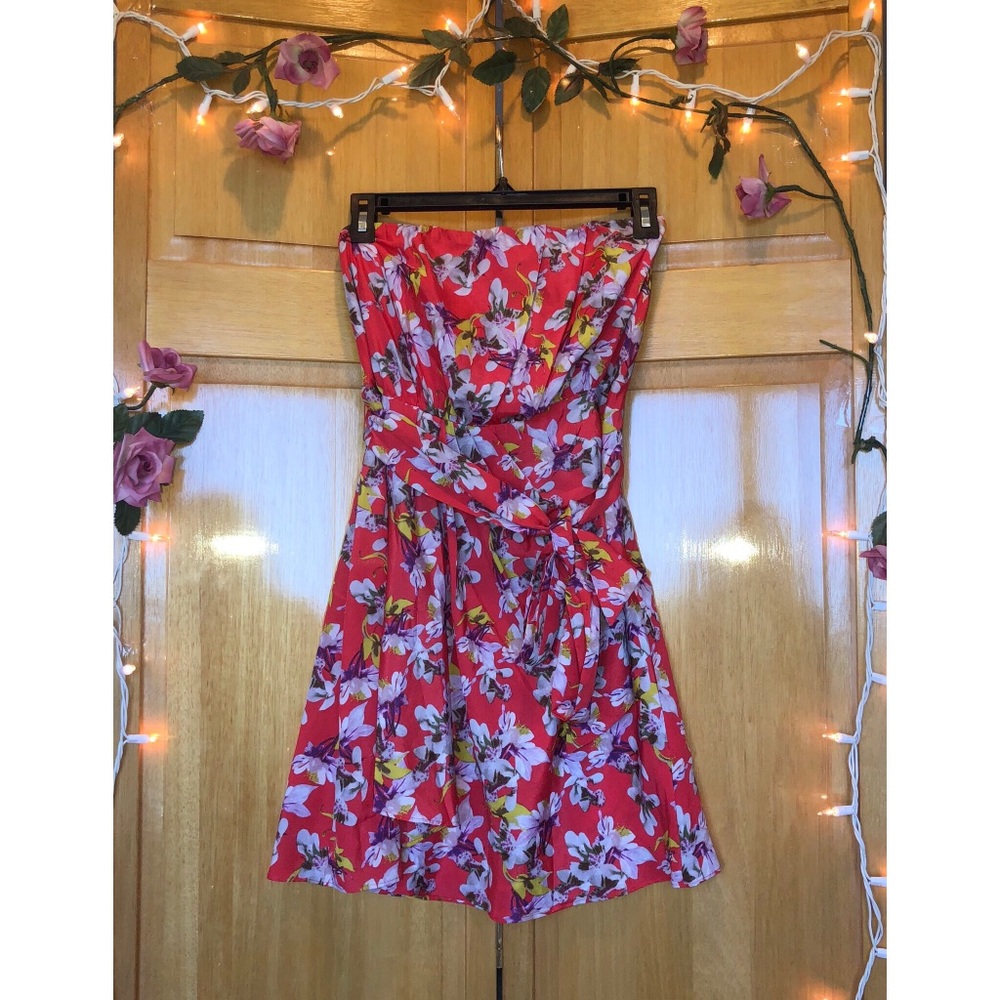 strapless summer mini dress